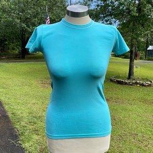 Sea Foam green Banana Republic fitted tee 95% nylon, 5% spandex.